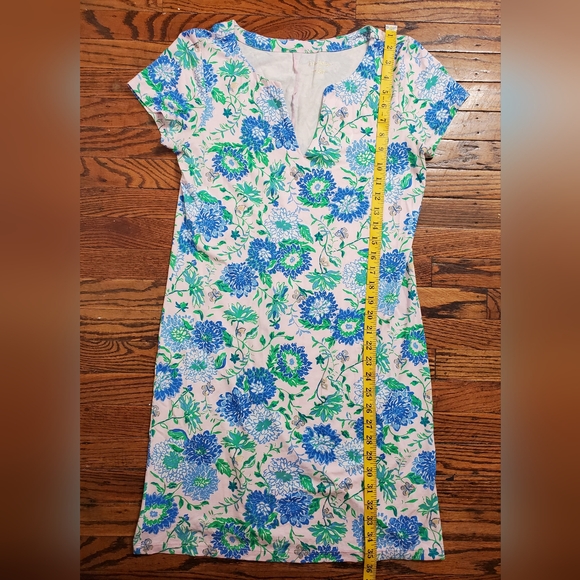 Lilly Pulitzer Women's Sophiletta Dress Cay To My Heart UPF 50+ Blue & Pink Sz M - Picture 11 of 13
